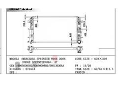 Radiator 906 500 03 02